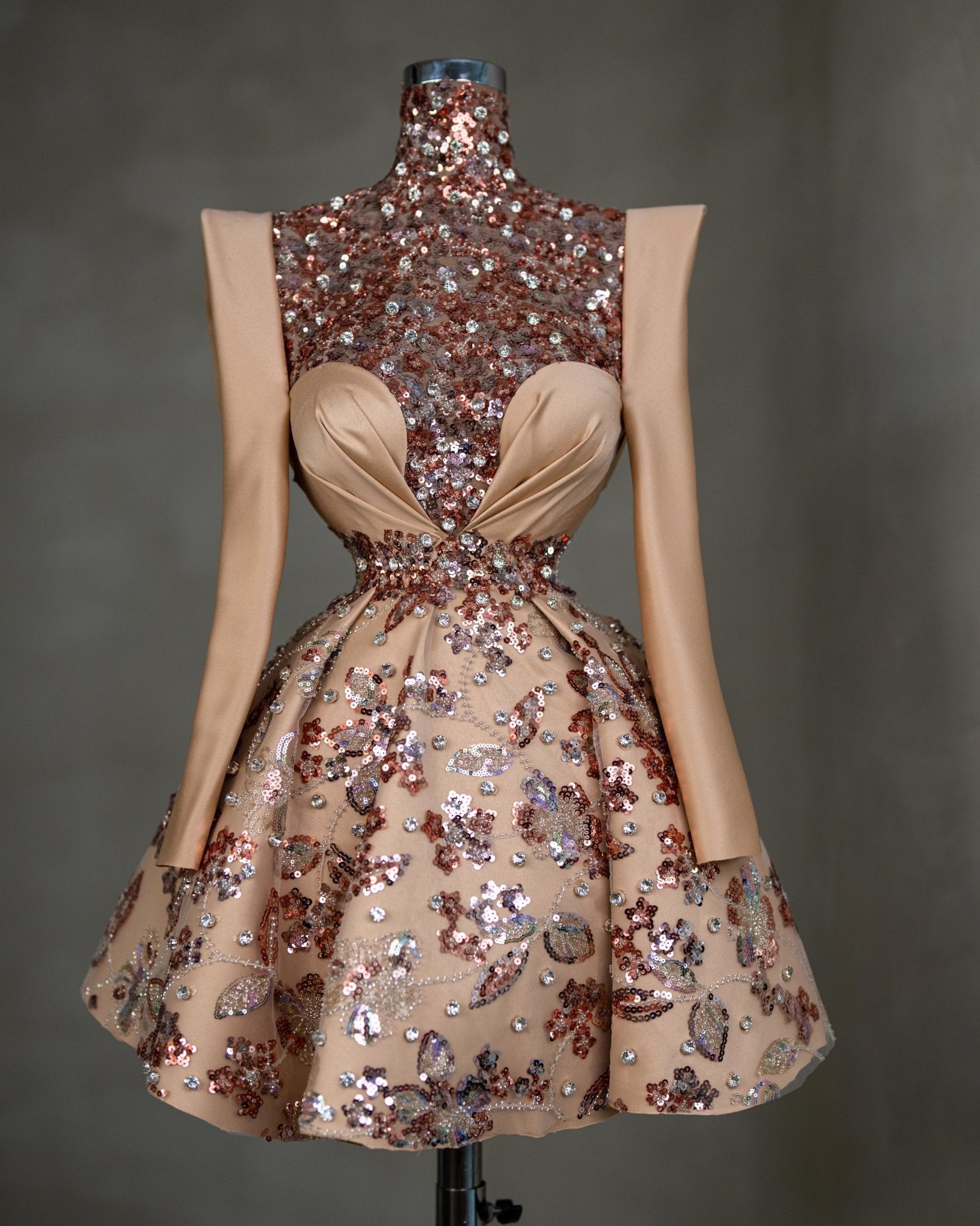 ChampagneCocktail DressHigh NeckWomen - Blini Fashion House