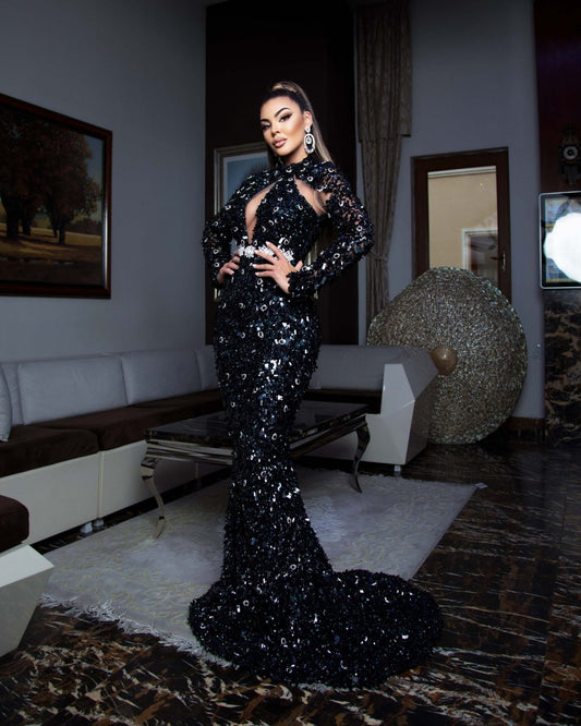 BlackCut in ChestHigh NeckWomen - Blini Fashion House