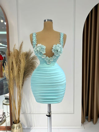 AquaBlueCocktail DressWomen - Blini Fashion House
