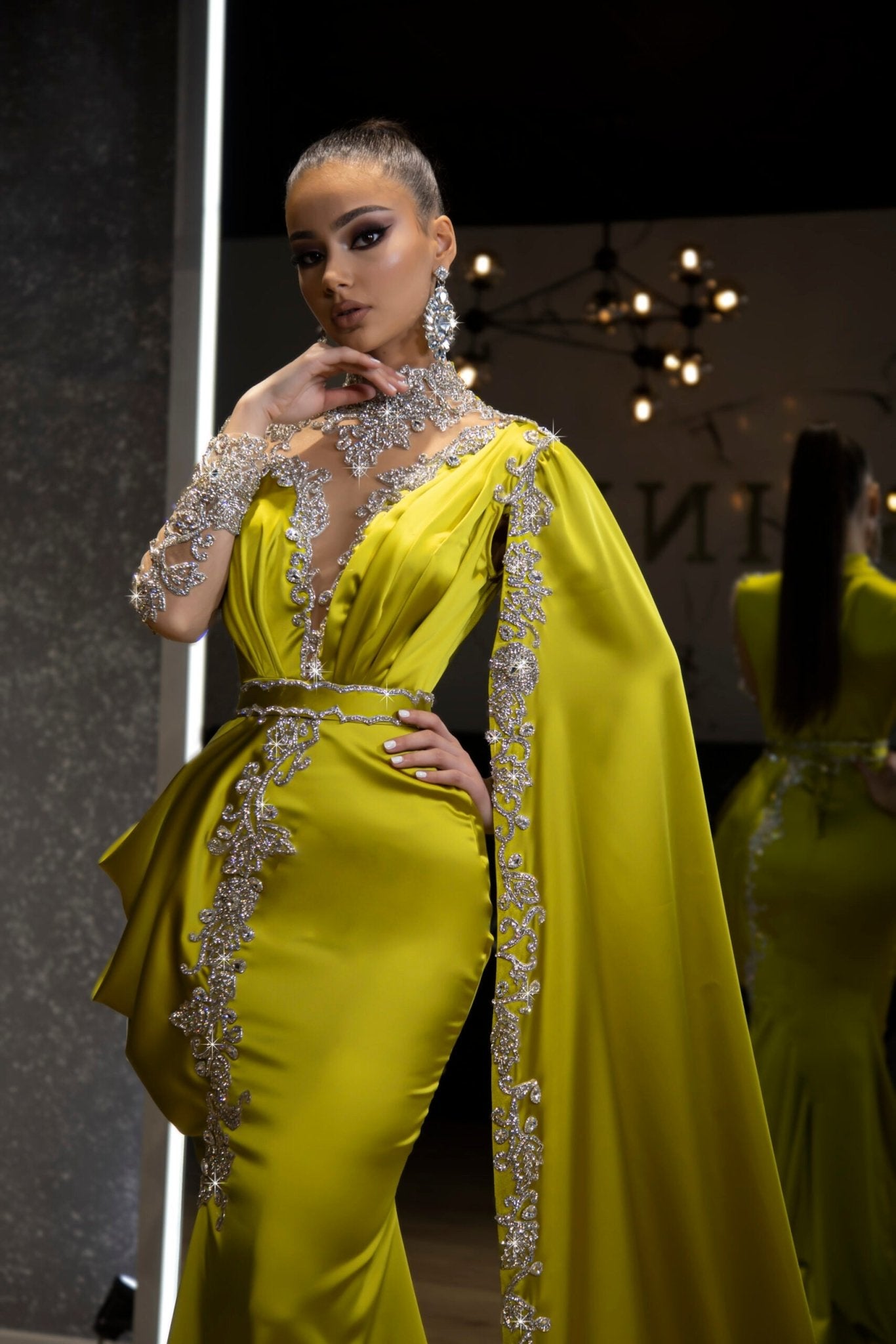 BeadsLong DressLuxoriousWomen - Blini Fashion House