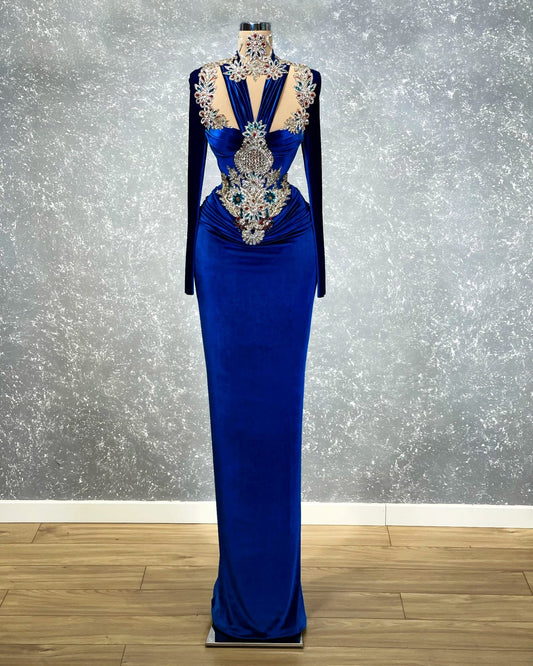 BlueCrystalsGownWomen - Blini Fashion House