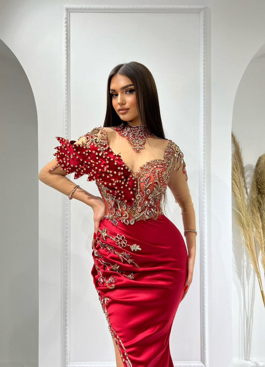 BeadsLong DressLuxoriousWomen - Blini Fashion House