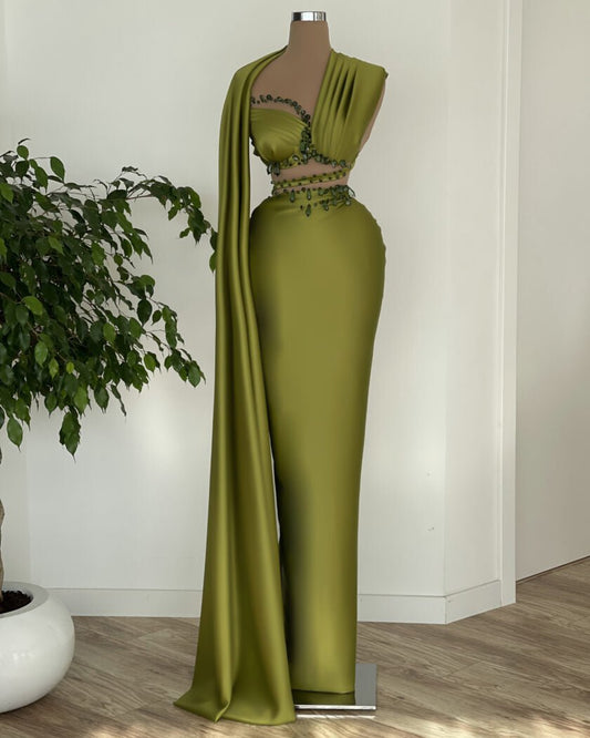 GownGreenLong DressWomen - Blini Fashion House