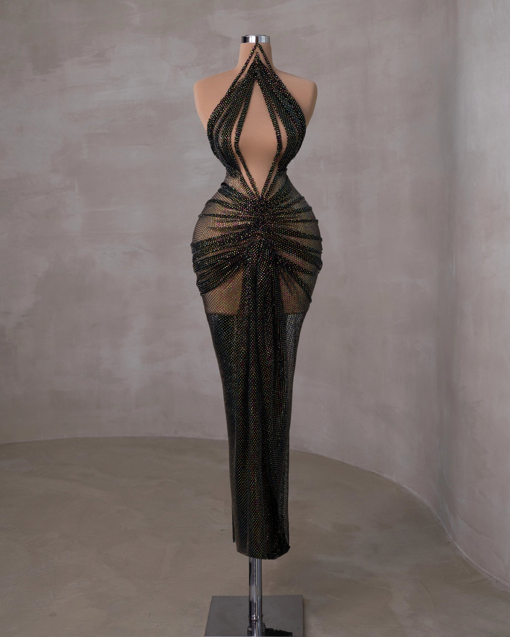 Sleeveless Dress with Cut-Outs