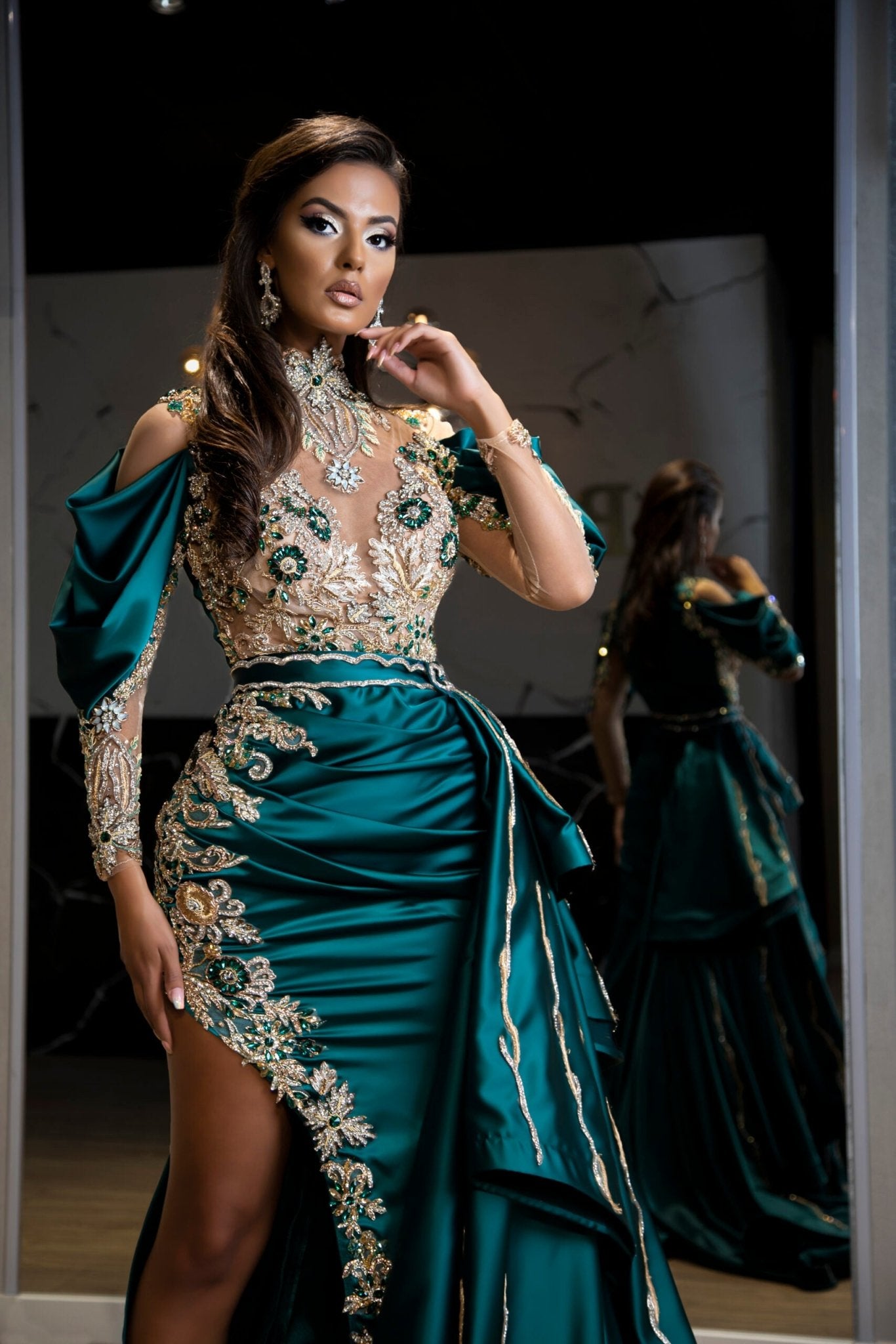 BeadsLong DressLuxoriousWomen - Blini Fashion House