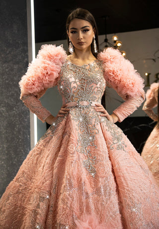 BeadsLight PinkLong DressWomen - Blini Fashion House