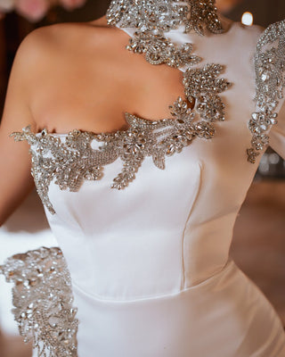 Detailed Bridal Dress Close-Up