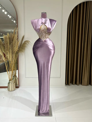 CrystalsHigh NeckLight PurpleWomen - Blini Fashion House