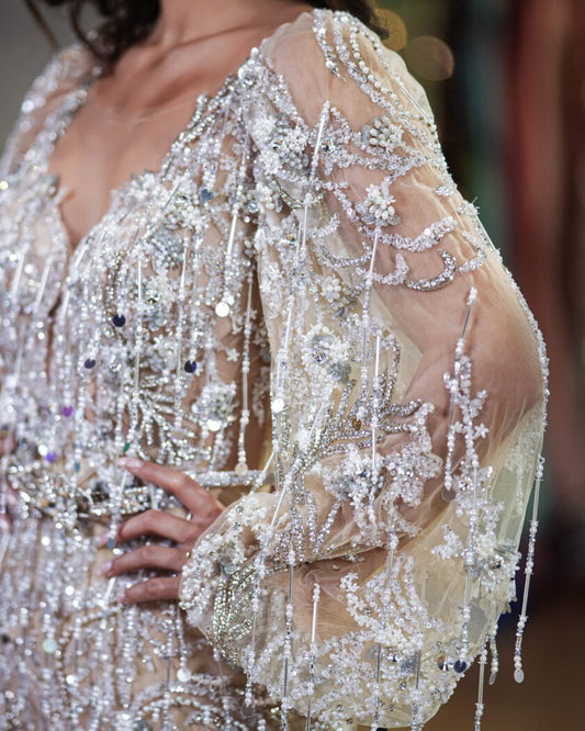 BeadsLong DressLong SleevesWomen - Blini Fashion House