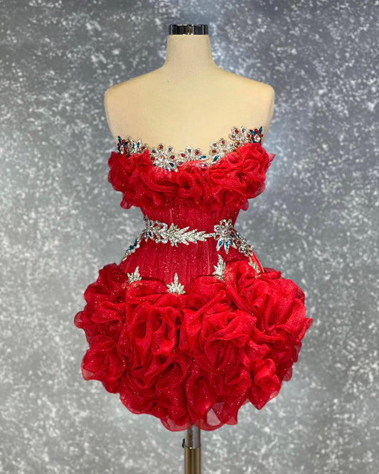 Cocktail DressCrystalsLayered TulleWomen - Blini Fashion House