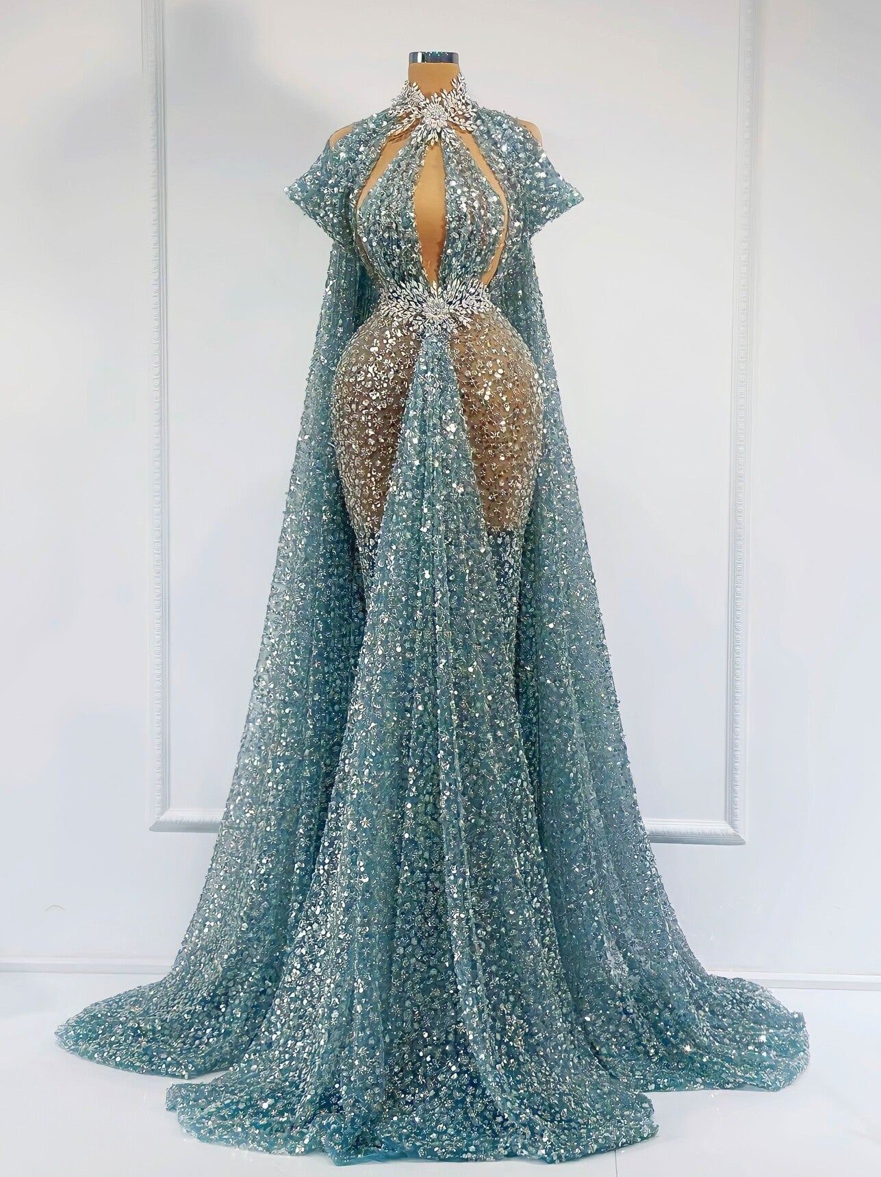 BlueCapeCrystalsWomen - Blini Fashion House