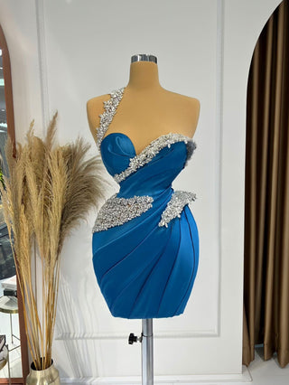 BeadsBlueCocktail DressWomen - Blini Fashion House