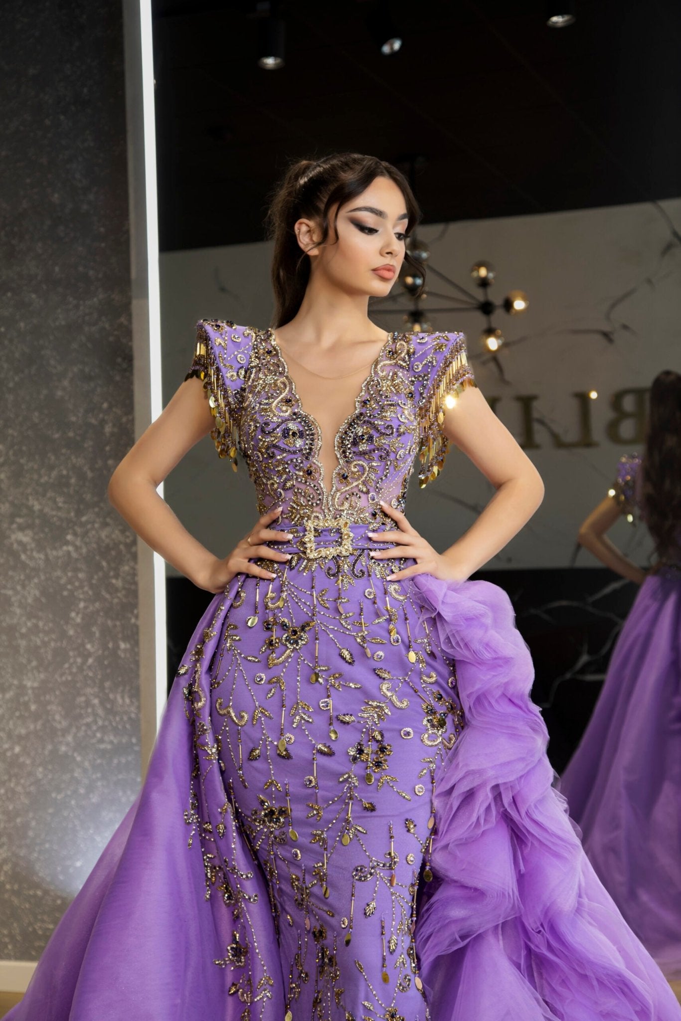 Long DressLuxoriousOverskirtWomen - Blini Fashion House