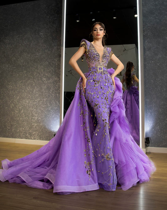 Long DressLuxoriousOverskirtWomen - Blini Fashion House