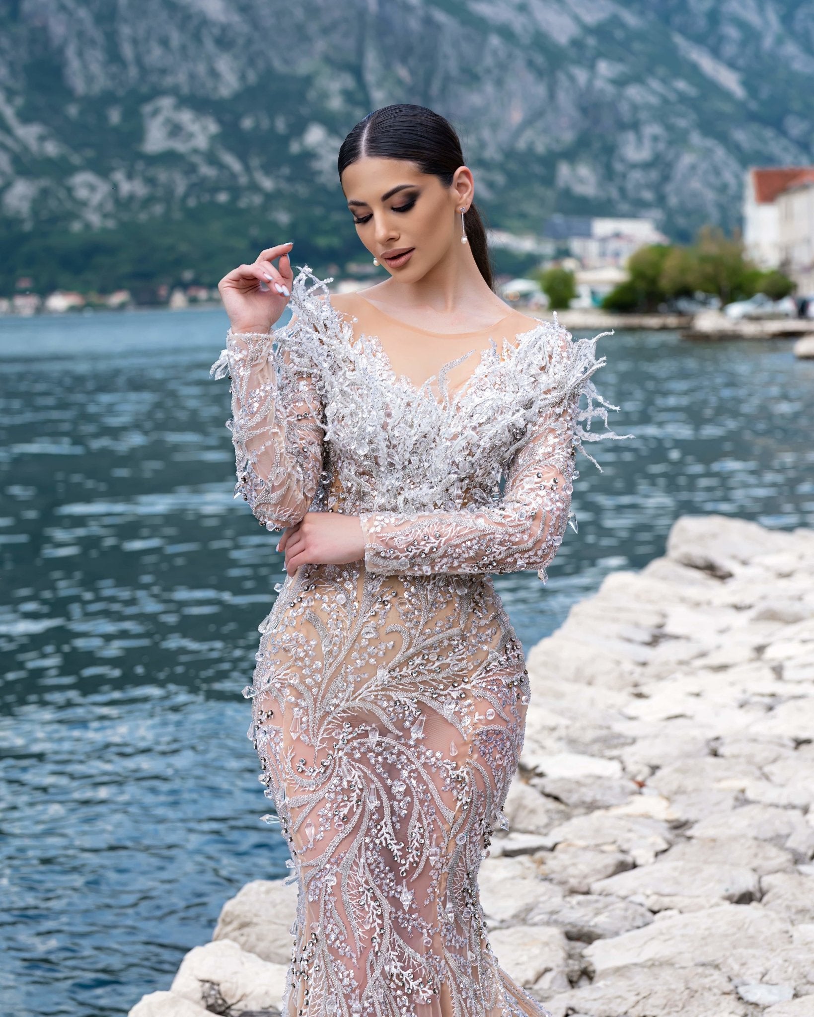 Melina Bridal Dress Shimmering Embellishments Blini Fashion House