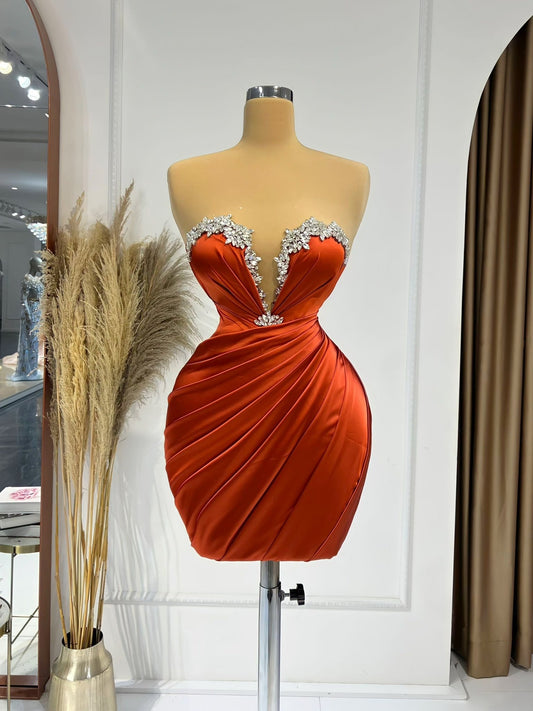 BeadsCocktail DressCrystalsWomen - Blini Fashion House