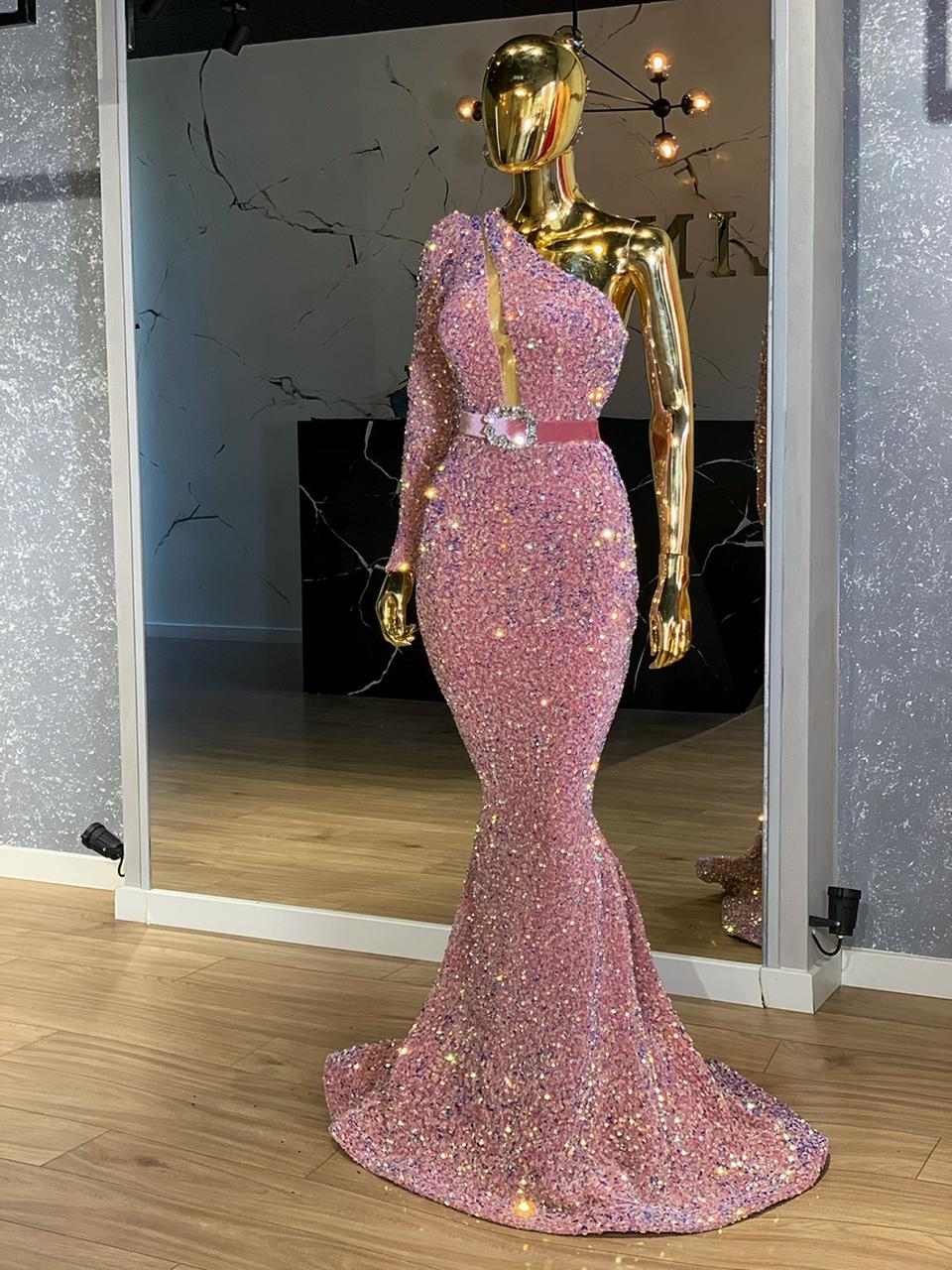 Long DressLuxuriousSequinsWomen - Blini Fashion House