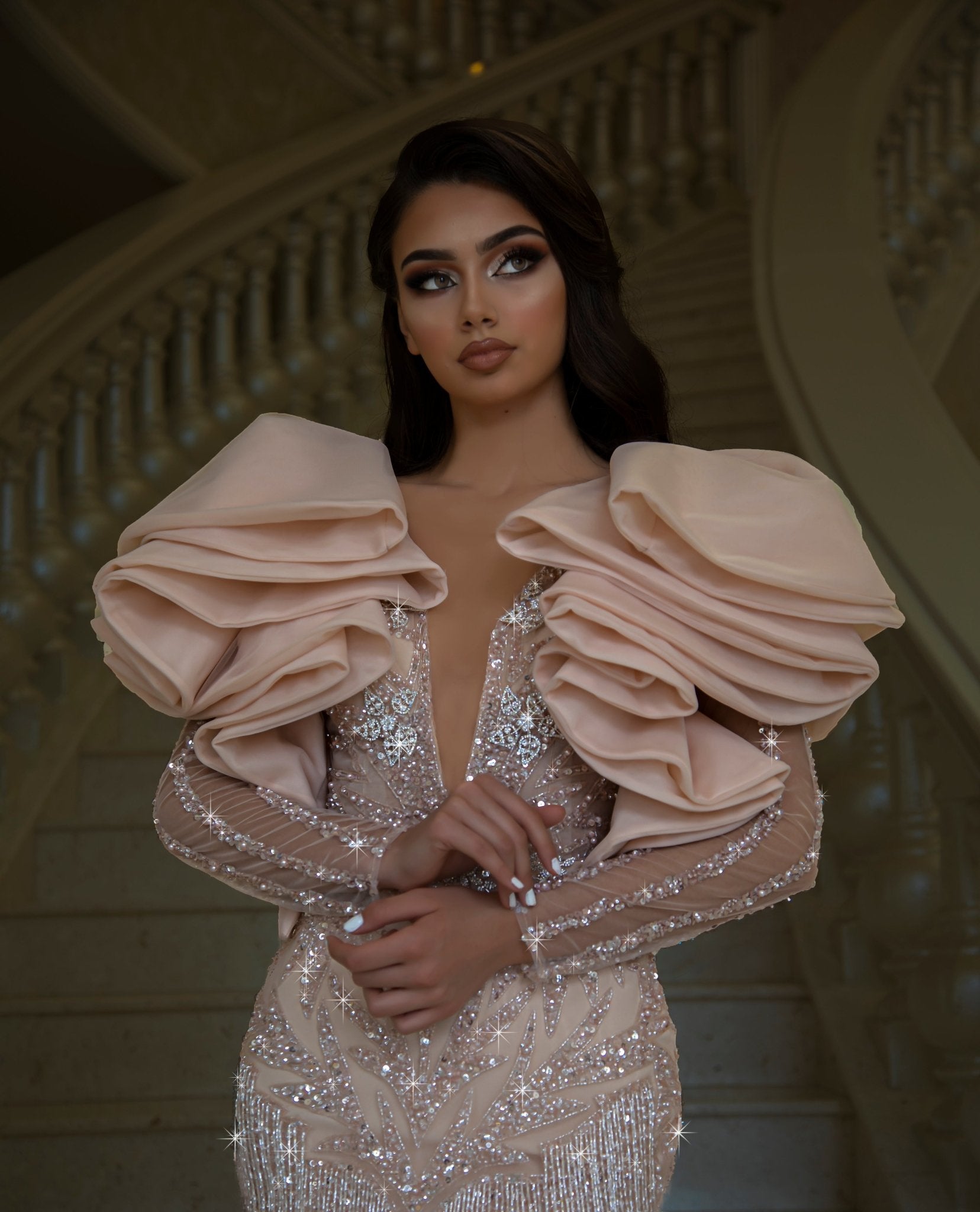 Long DressLong SleevesSequinsWomen - Blini Fashion House