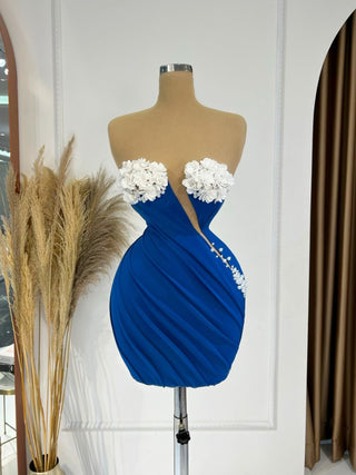 BlueCocktail DressCrystalsWomen - Blini Fashion House