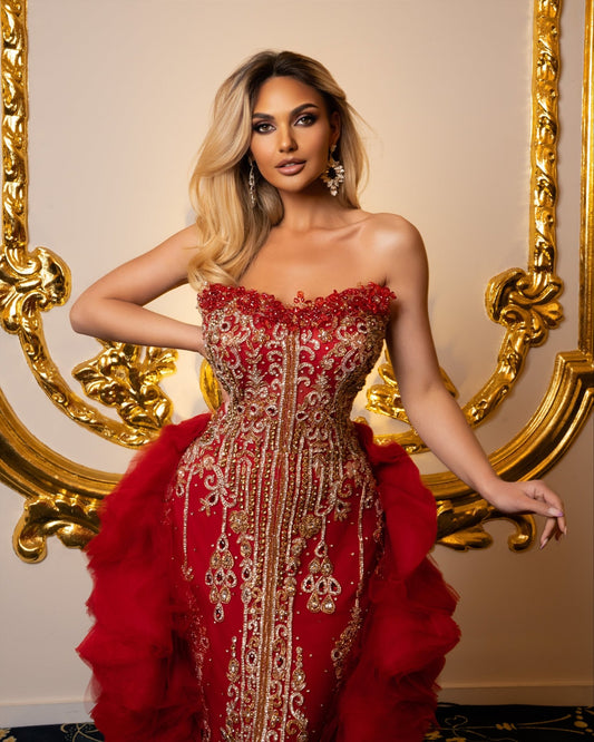 Glamorous Sleeveless Stone-Embellished Dress - Shop Now