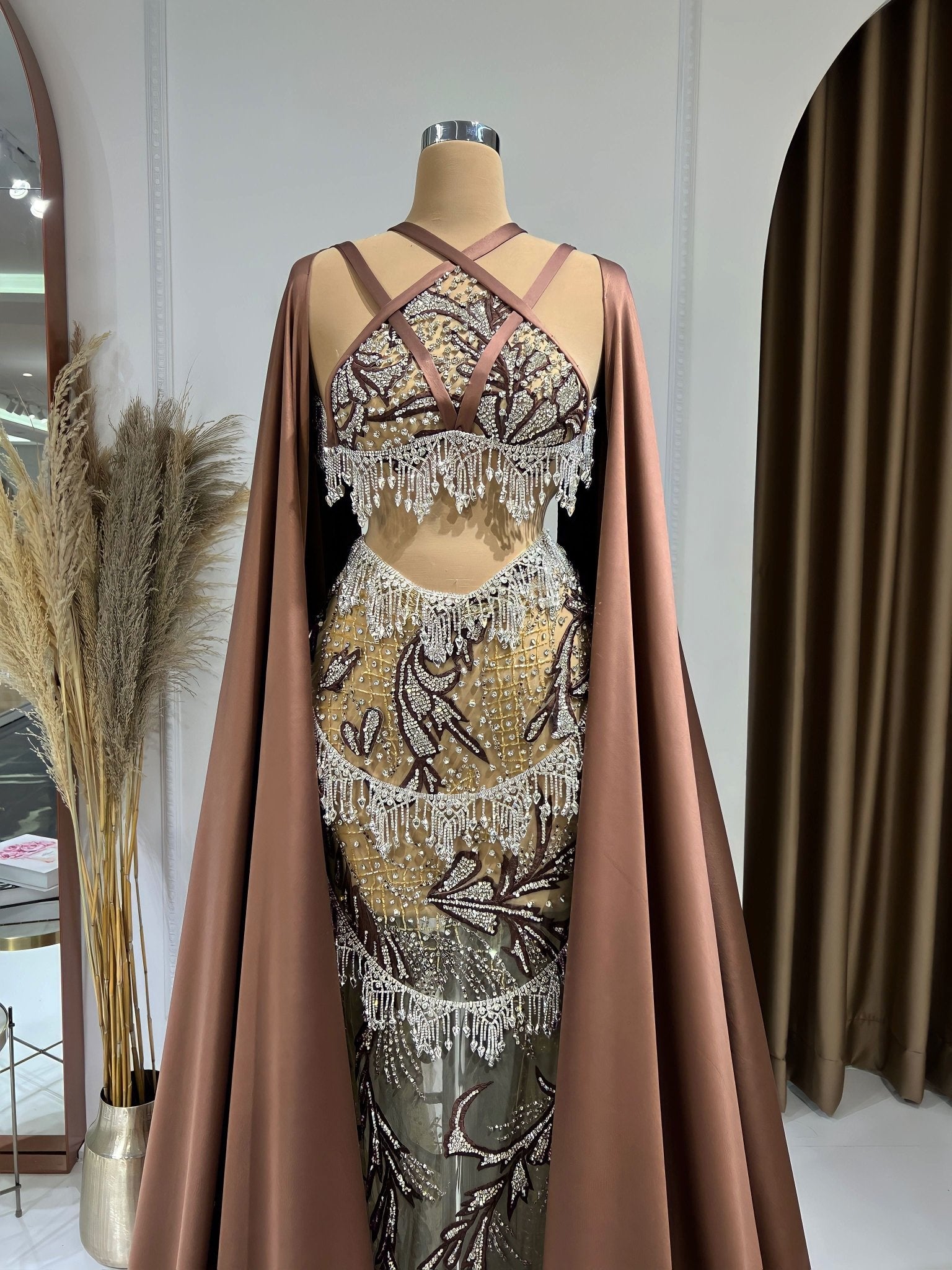 BeadsBrownCrystalsWomen - Blini Fashion House