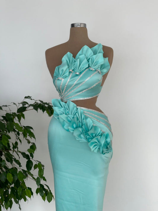 AquaGownLong DressWomen - Blini Fashion House