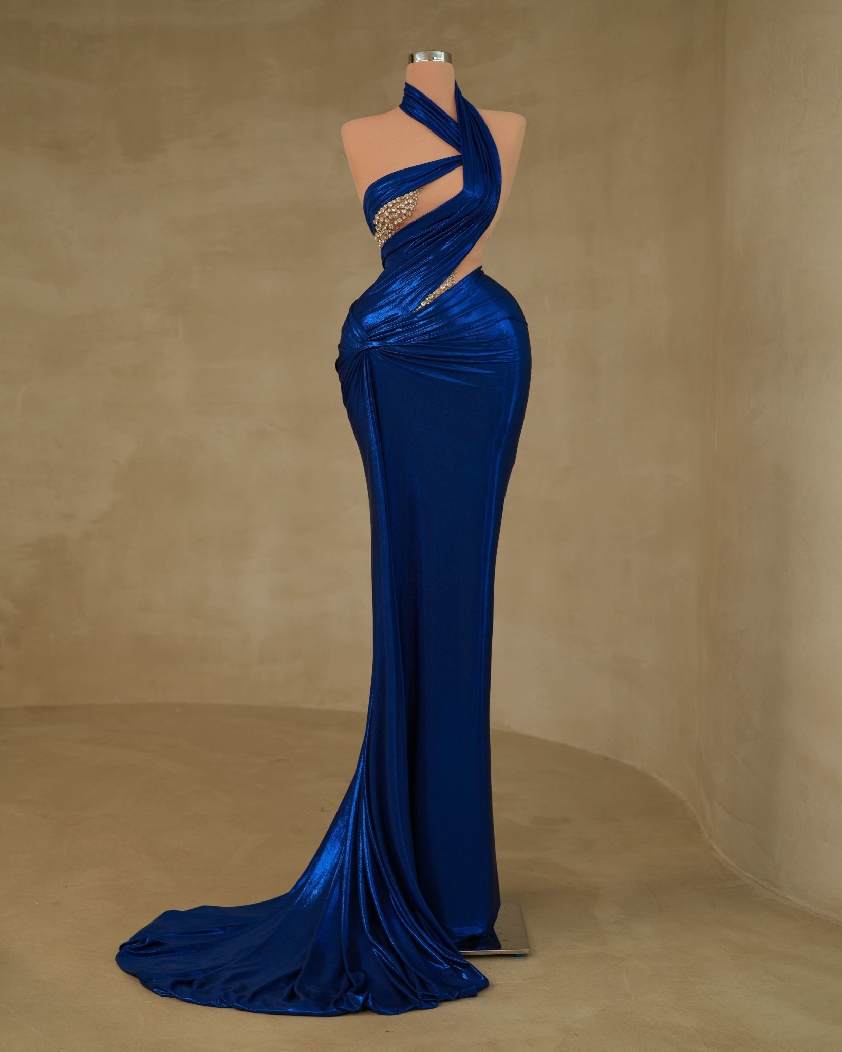 BlueCrystalsCut in ChestWomen - Blini Fashion House