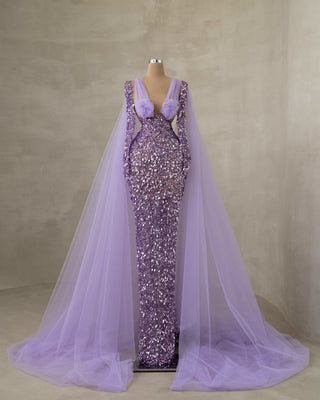 Light PurpleLong DressPurpleWomen - Blini Fashion House