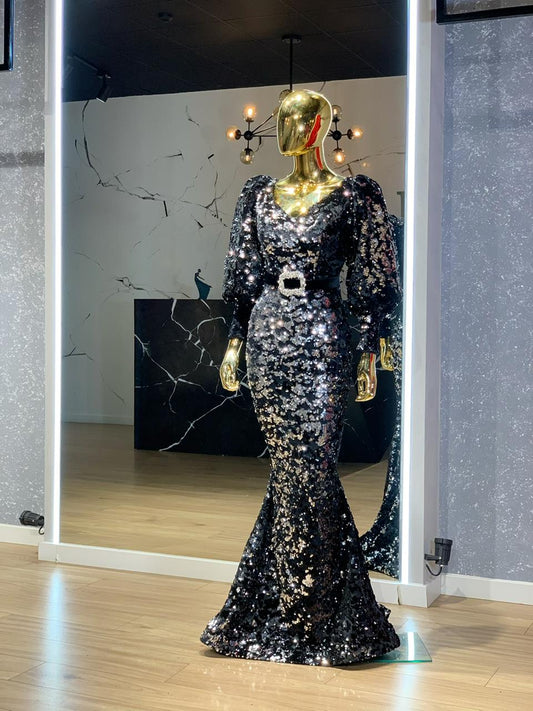 Long SleevesLuxuriousSequinsWomen - Blini Fashion House