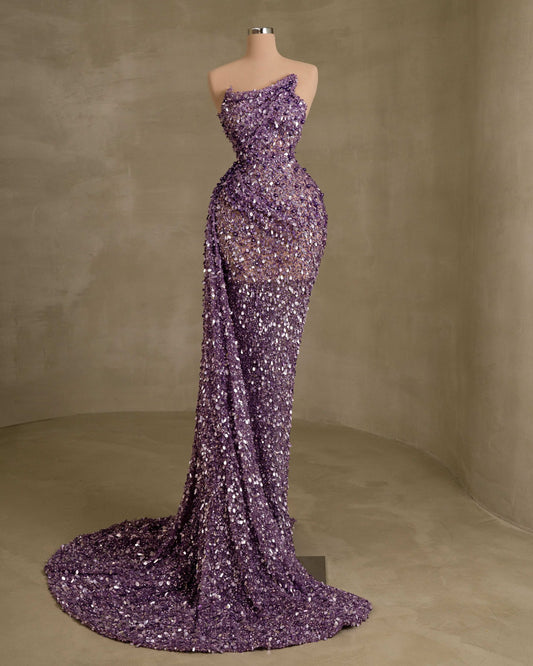 Light PurpleLong DressPurpleWomen - Blini Fashion House