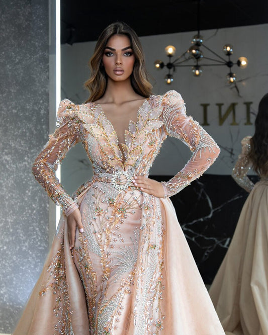 Long SleevesLuxoriousOverskirtWomen - Blini Fashion House