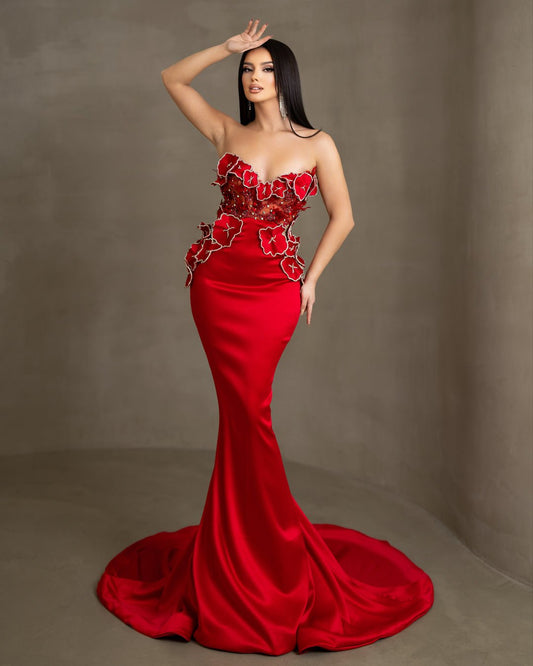 Nysah Sleeveless Dress with Stones and Flowers