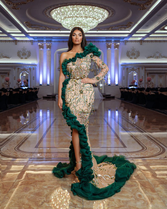 BeigeDeep SlitGreenWomen - Blini Fashion House