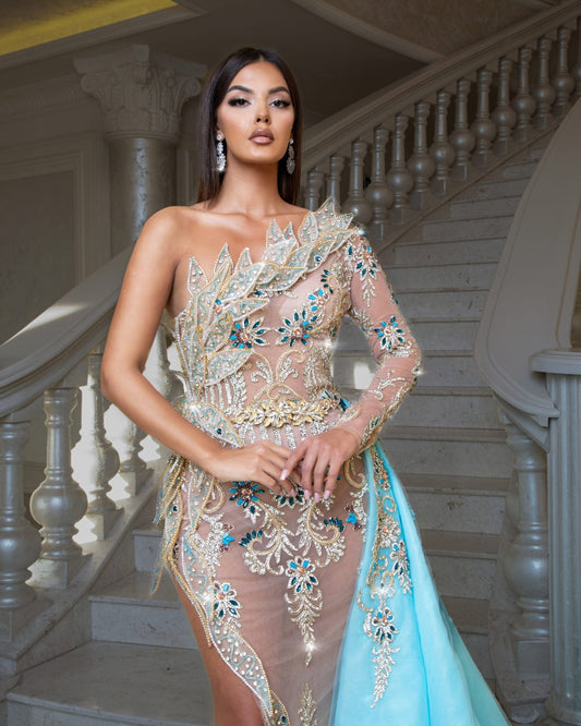 Deep SlitLong DressLuxoriousWomen - Blini Fashion House