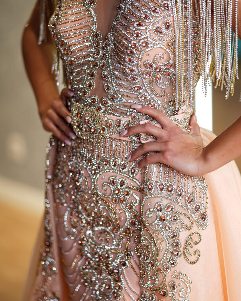 BeadsLong DressLuxoriousWomen - Blini Fashion House