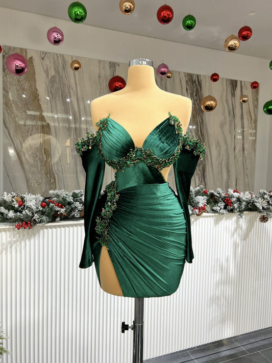 Cocktail DressCrystalsLuxoriousWomen - Blini Fashion House