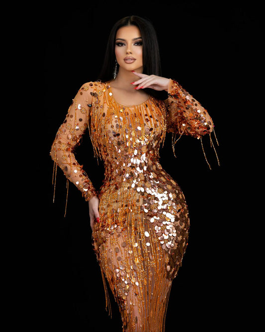 Vibrant Orange Maxi Dress