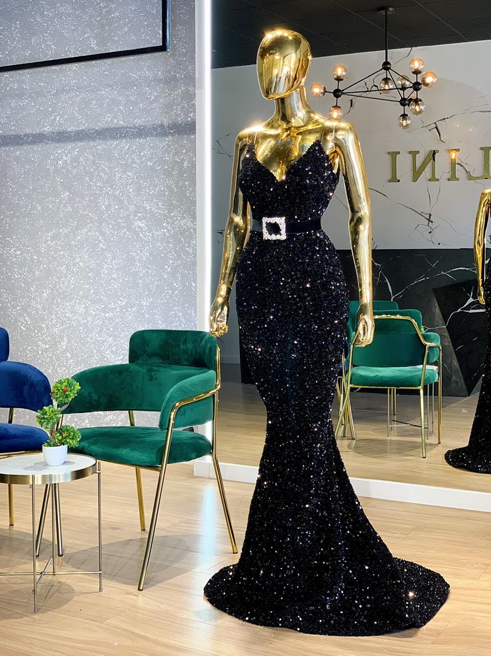 Long DressLuxuriousSequinsWomen - Blini Fashion House