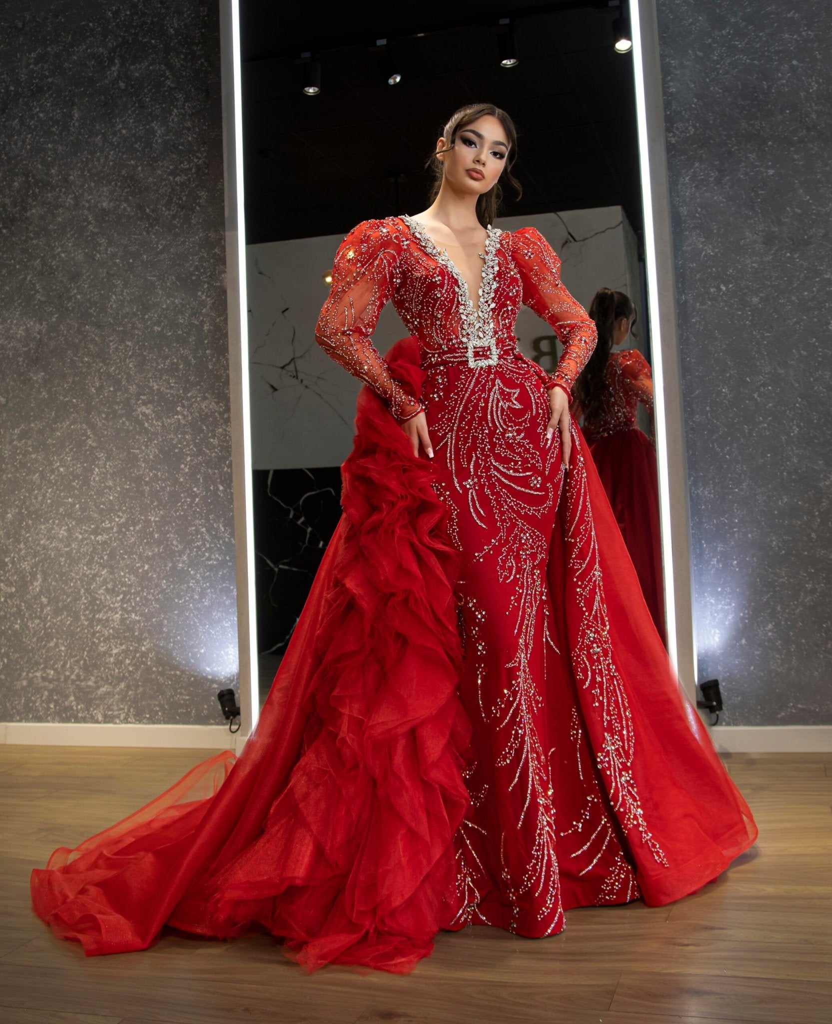 Long DressLuxoriousOverskirtWomen - Blini Fashion House