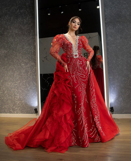 Long DressLuxoriousOverskirtWomen - Blini Fashion House