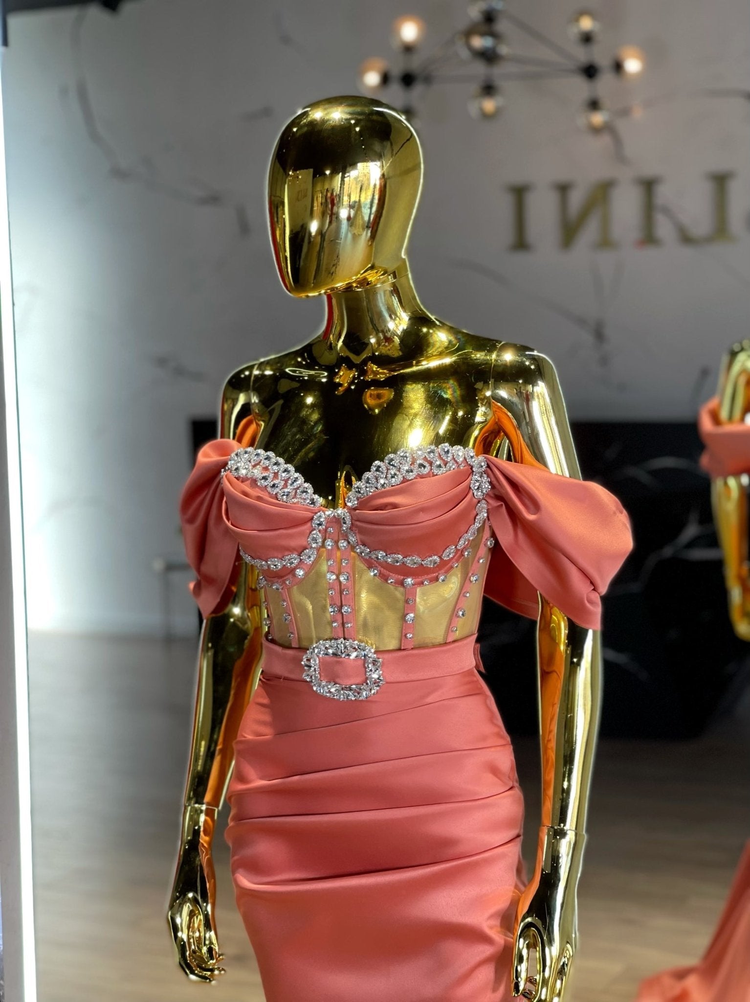 Deep SlitLuxuriousOff-ShoulderWomen - Blini Fashion House