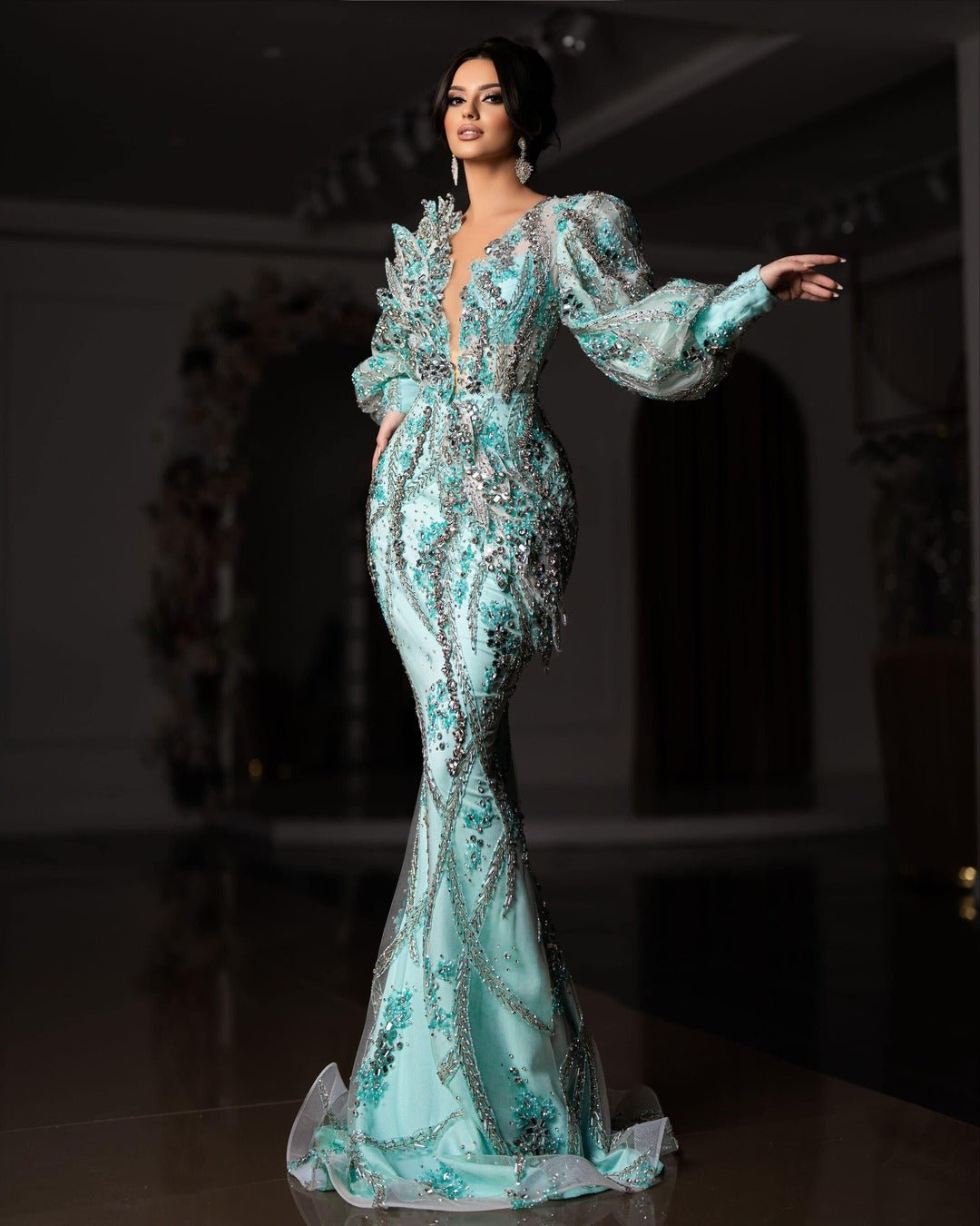 Zeus Strapless Sequin Gown B51D10L - RSVP Bridal & Formal Wear