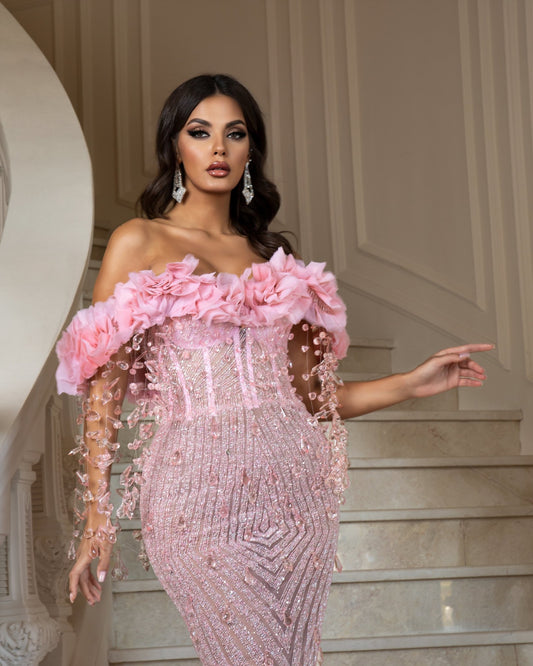 CrystalsLayered TulleLight PinkWomen - Blini Fashion House