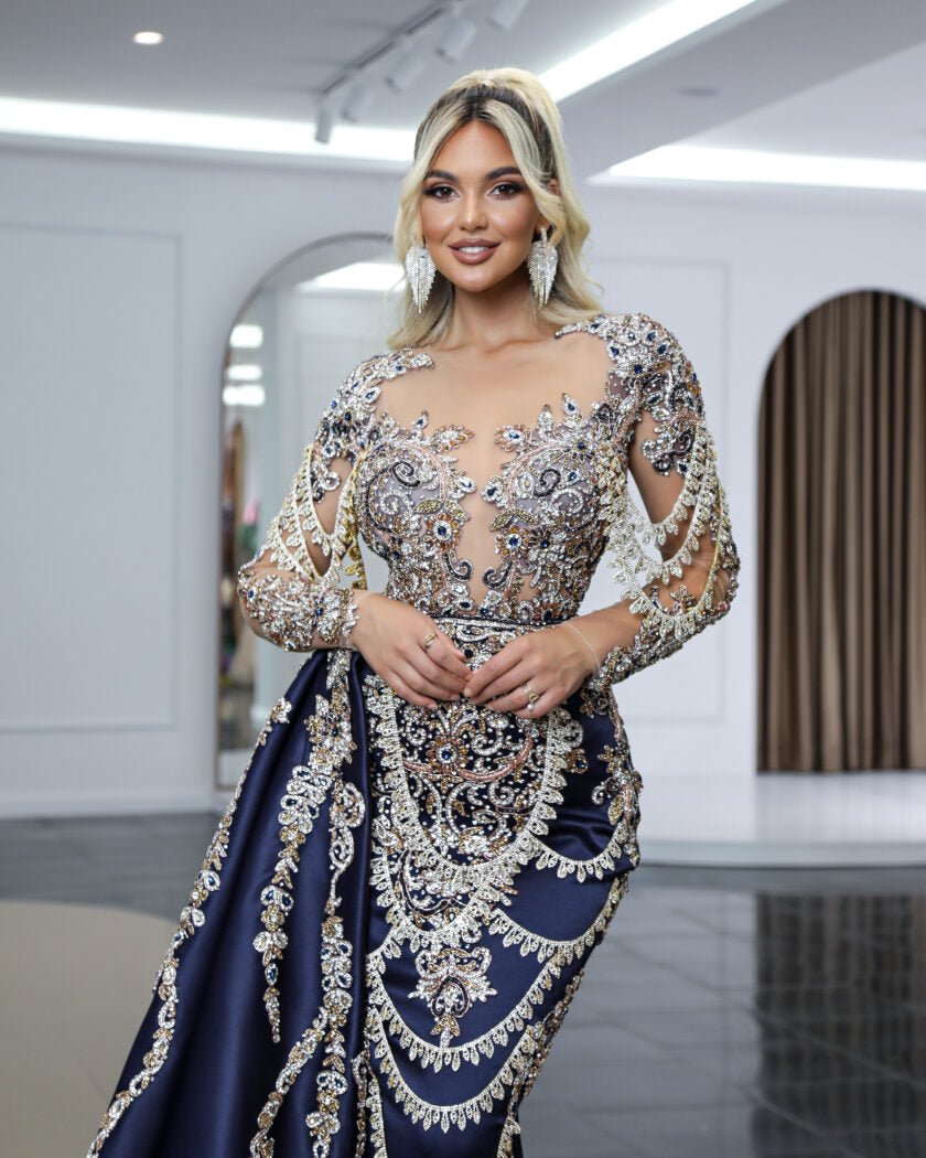 BeadsLong DressLong SleevesWomen - Blini Fashion House