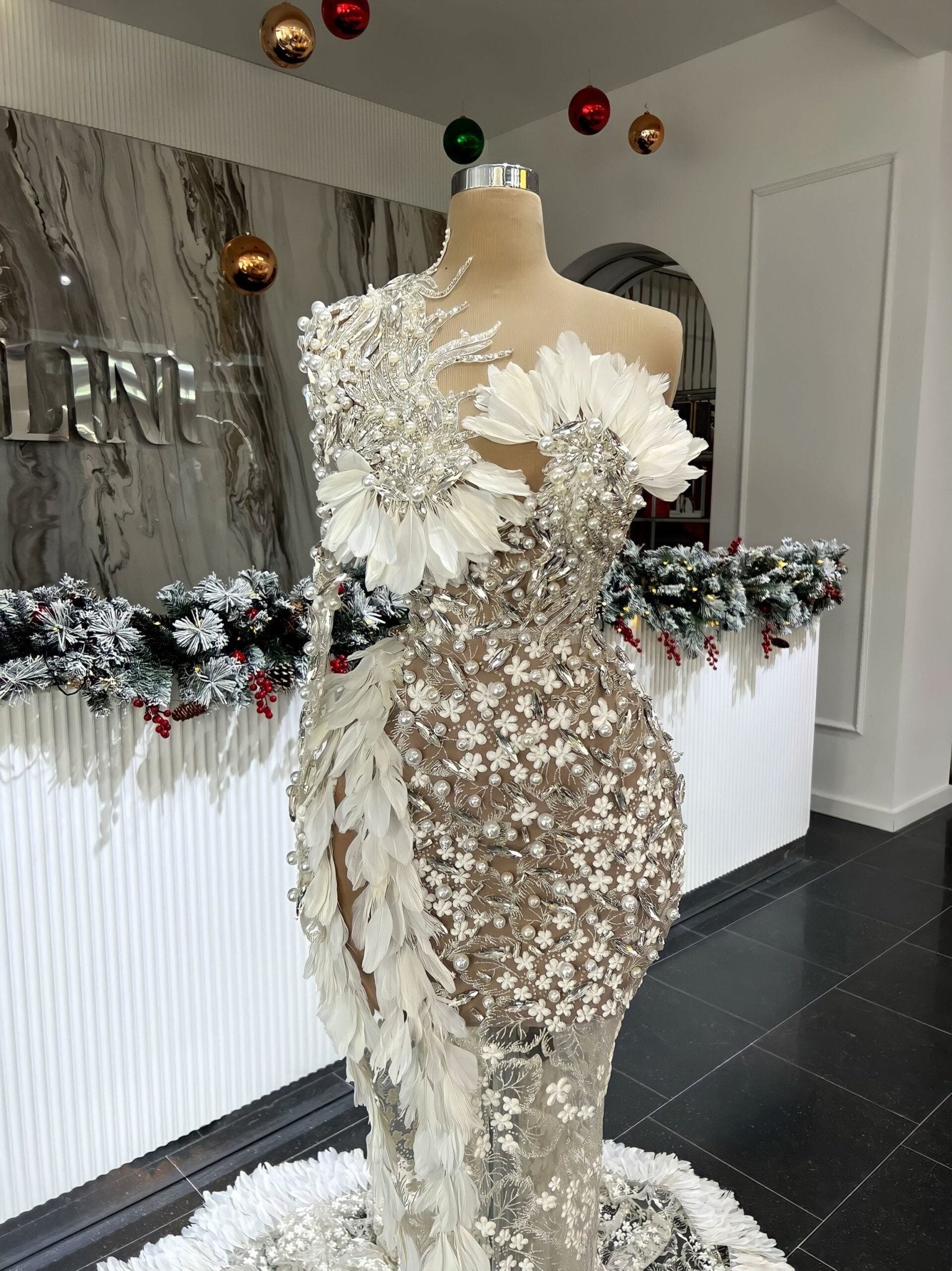 Feather style dress sales