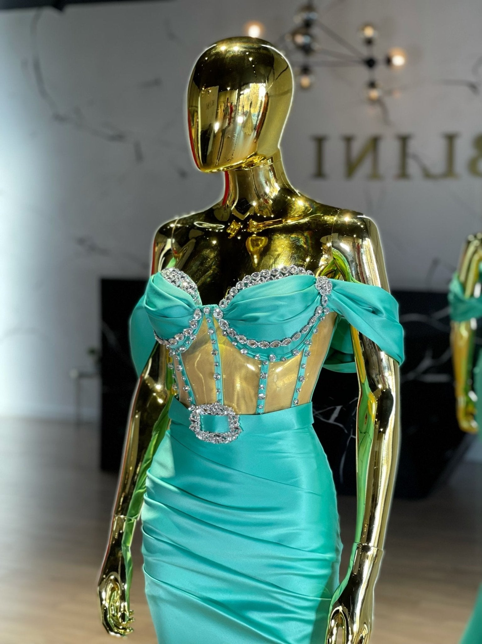 Deep SlitLuxuriousOff-ShoulderWomen - Blini Fashion House