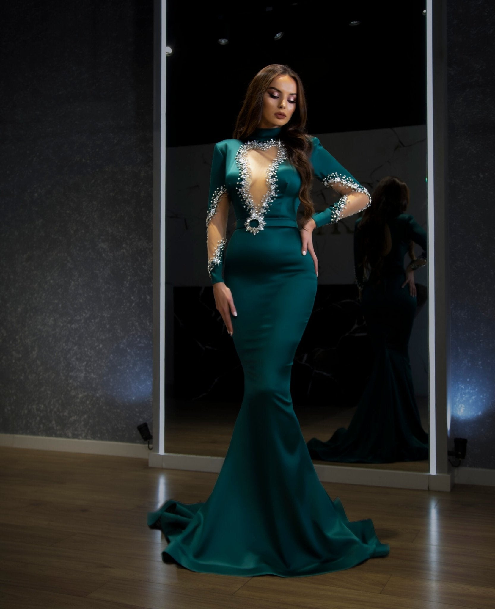 BeadsLong DressLuxoriousWomen - Blini Fashion House