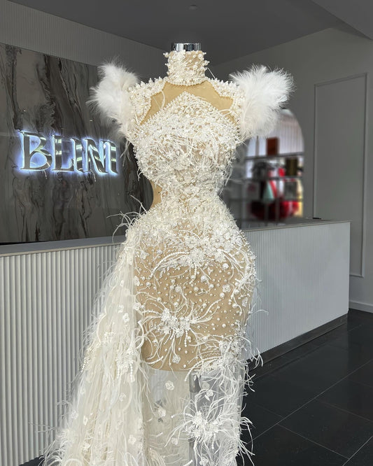 BridalCrystalsFeathersWomen - Blini Fashion House