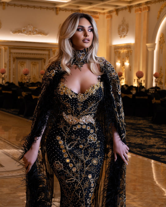 Sophisticated Sleeveless Dress with Elegant Cape - Shop Now