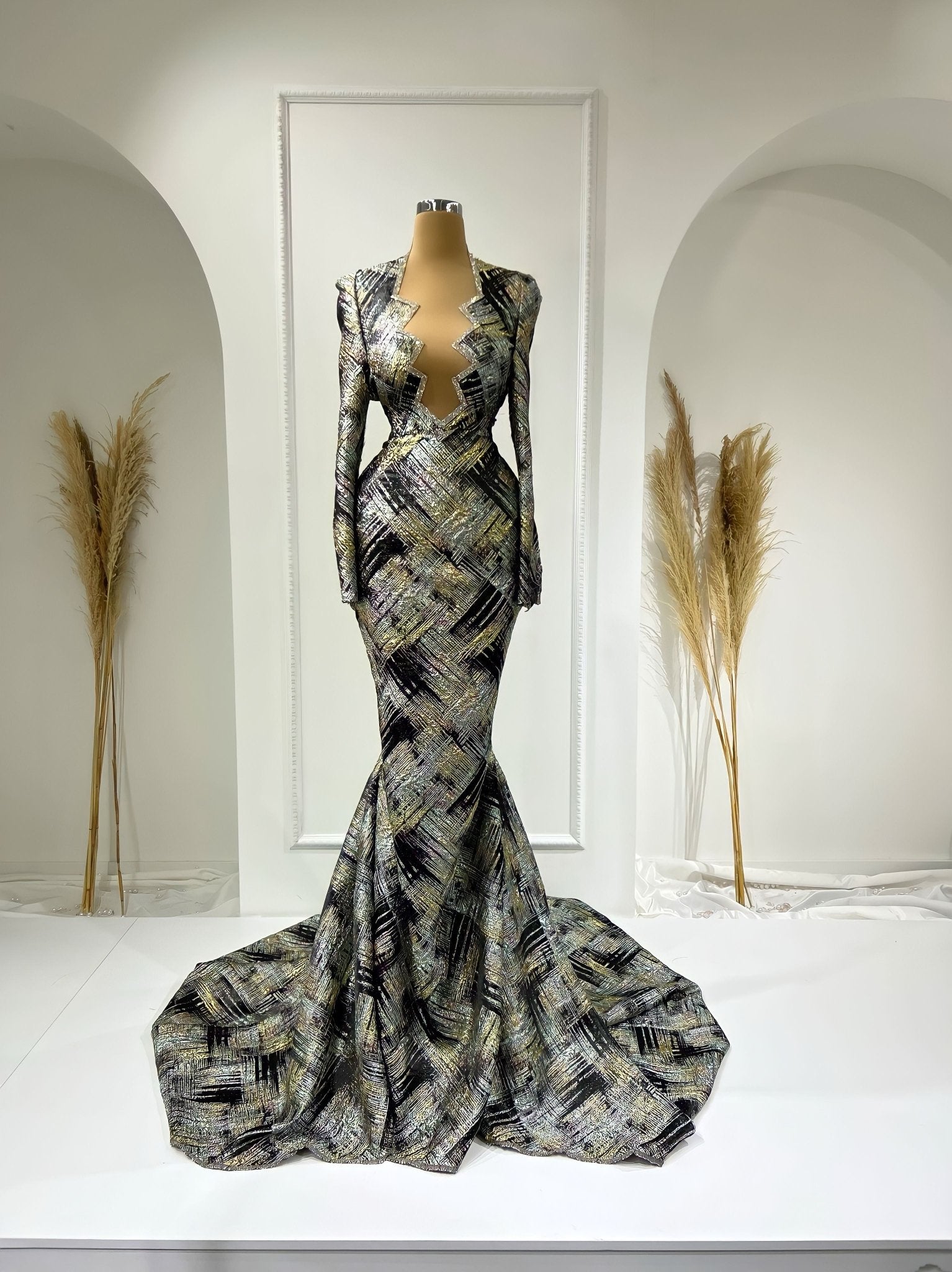 Long DressLong SleevesLuxoriousWomen - Blini Fashion House